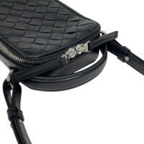 Bottega Veneta Intrecciato Crossbody Bag Leather Black - Picture 7 of 8